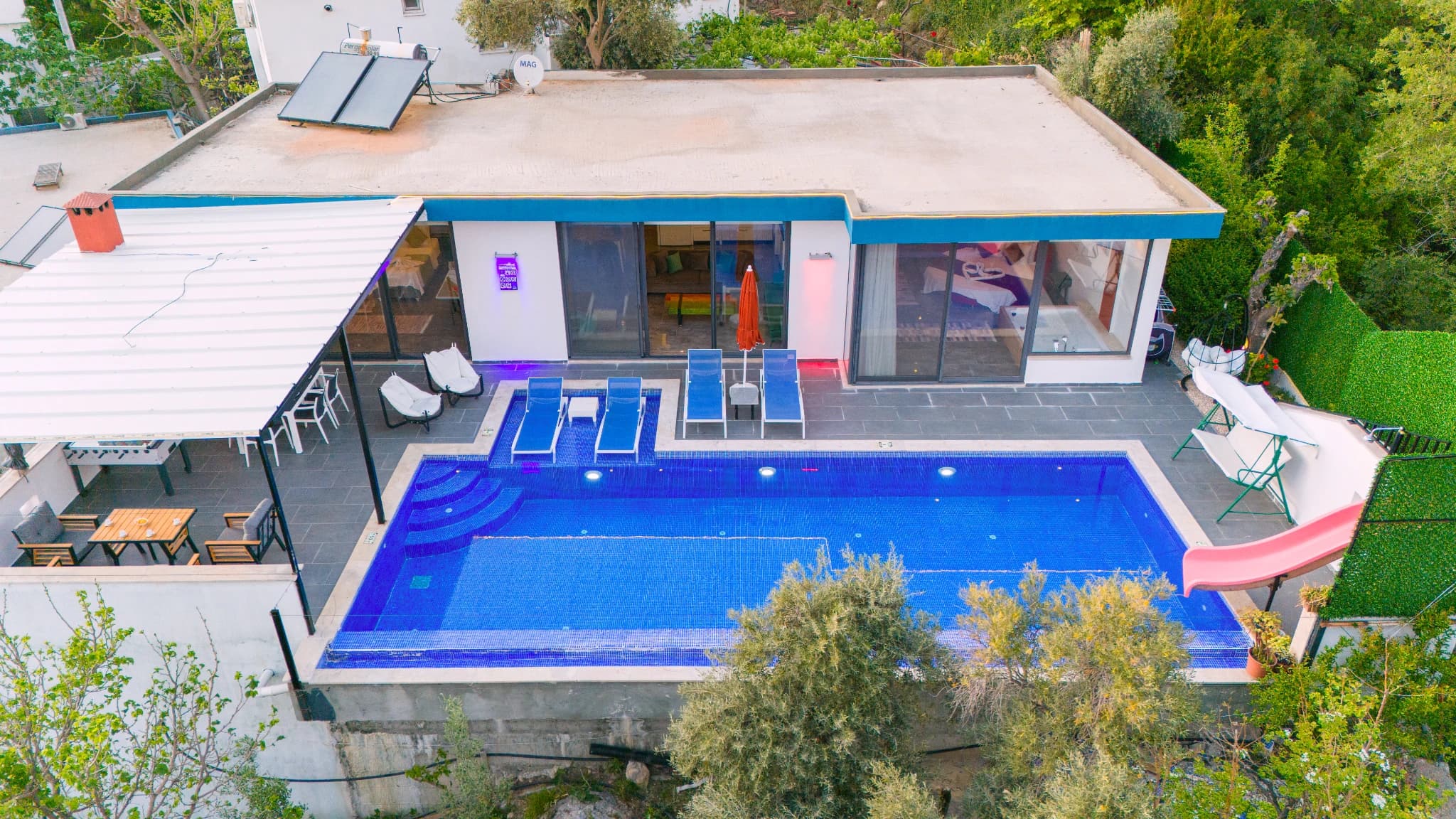 Honeymoon Villa with Jacuzzi - Fully Sheltered Pool & Nature View in Islamlar